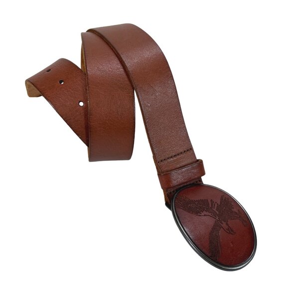 American Eagle Men's Western Leather Belt, Size 36 - Picture 4 of 10